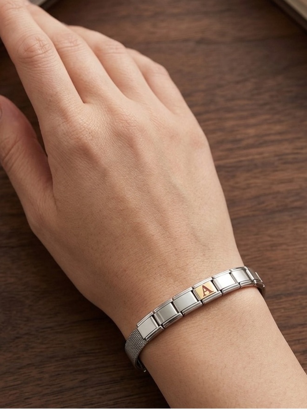 Perdonalinks Italy Bracelet with the Letter A Dainty Name Initials Custom Letter